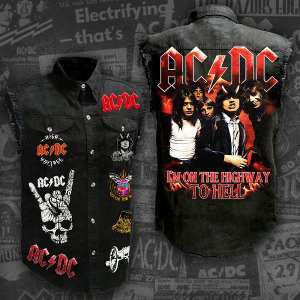 AC/DC 3D Lightweight Sleeveless Denim Shirt - ANHNV 3005