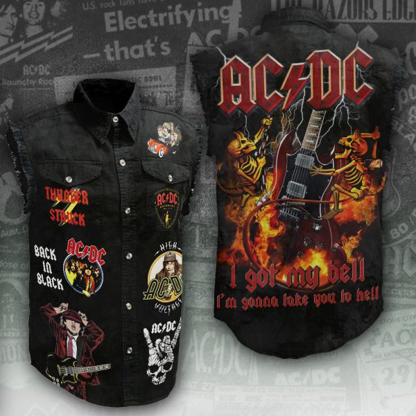 AC/DC 3D Lightweight Sleeveless Denim Shirt - ANHNV 3017