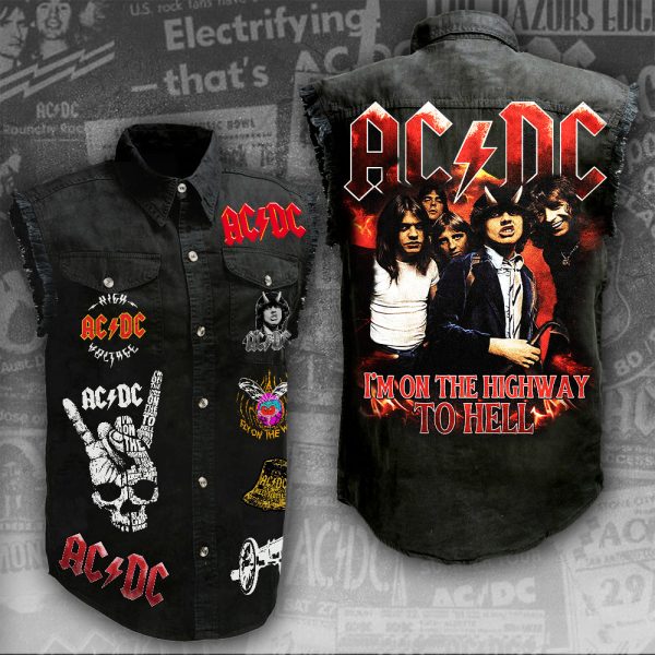 AC/DC 3D Lightweight Sleeveless Denim Shirt - ANHNV 3018