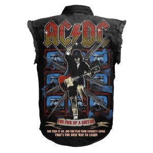 AC/DC 3D Lightweight Sleeveless Denim Shirt - ANHNV 3024