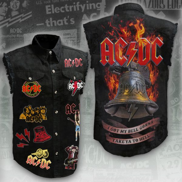 AC/DC 3D Lightweight Sleeveless Denim Shirt - ANHNV 3026