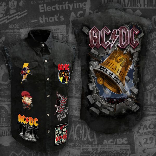 AC/DC 3D Lightweight Sleeveless Denim Shirt - ANHNV 3031