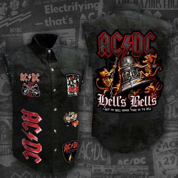 AC/DC 3D Lightweight Sleeveless Denim Shirt - ANHNV 3033