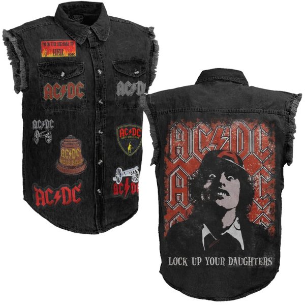 AC/DC 3D Lightweight Sleeveless Denim Shirt - ANHNV 3043