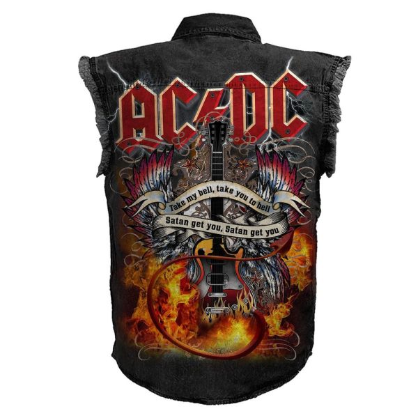 AC/DC 3D Lightweight Sleeveless Denim Shirt - ANHNV 3045