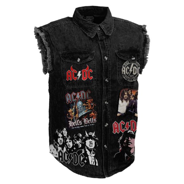 AC/DC 3D Lightweight Sleeveless Denim Shirt - ANHNV 3045