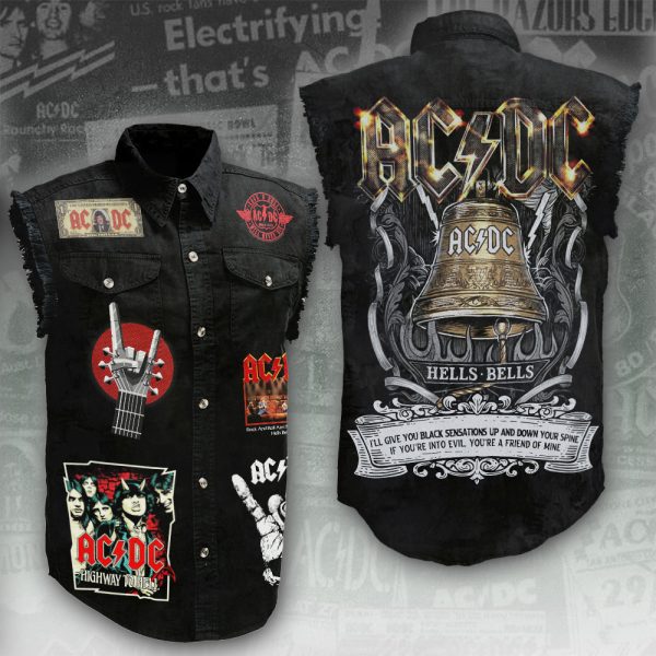 AC/DC 3D Lightweight Sleeveless Denim Shirt - ANHNV 3049