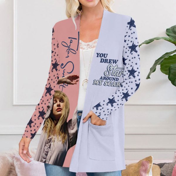 Taylor Swift Women's Patch Pocket Cardigan - ANHNV 3088