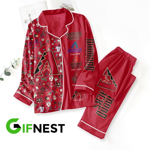 Arizona Diamondbacks Button Down Pajamas Set – TANTN 2914