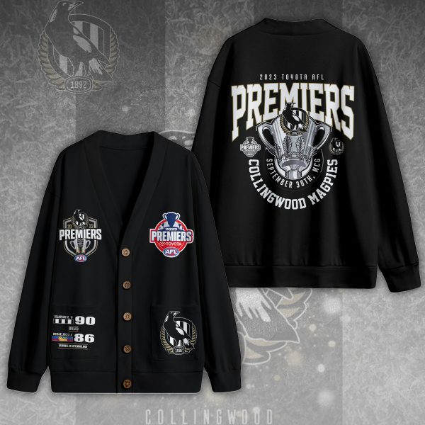 2023 AFL Premiers Collingwood FC Unisex Knitted Cardigan - VANDH 1159