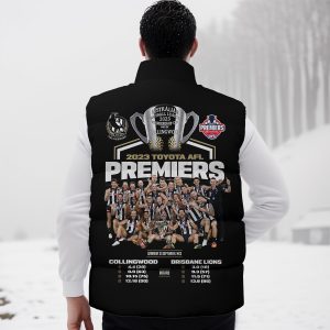 2023 AFL Premiers Collingwood FC 2D Sleeveless Jacket - TANTN 2753