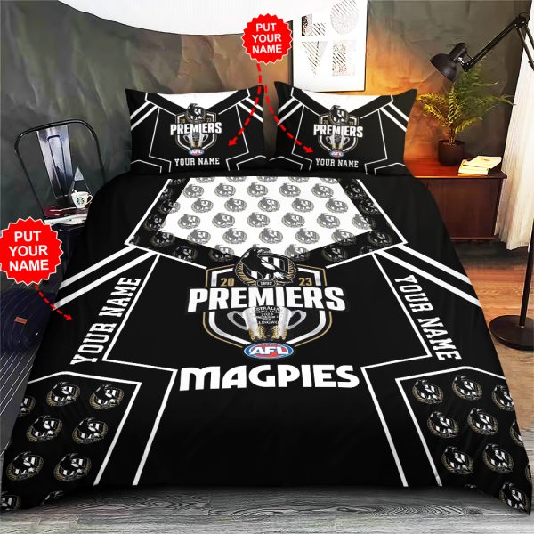 Personalized 2023 AFL Premiers Collingwood FC Bedding set - TANTN 2694