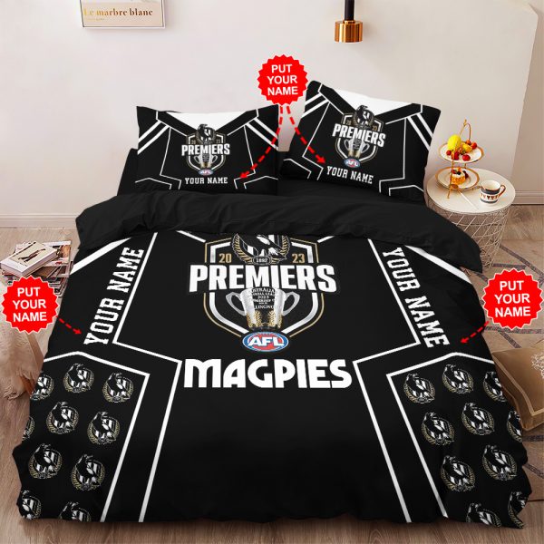 Personalized 2023 AFL Premiers Collingwood FC Bedding set - TANTN 2694