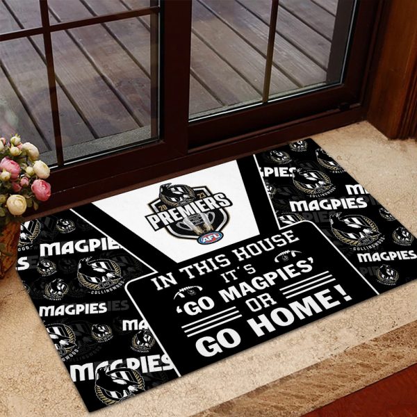 2023 AFL Premiers Collingwood FC Rubber Base Doormat - TANTN 2797