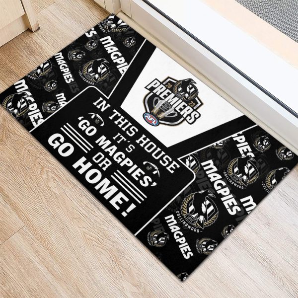 2023 AFL Premiers Collingwood FC Rubber Base Doormat - TANTN 2797