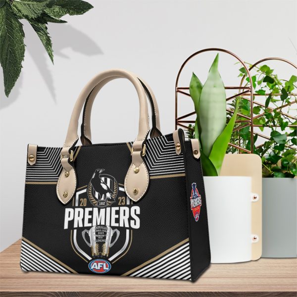 2023 AFL Premiers Collingwood FC Leather HandBag - TANTN 2620