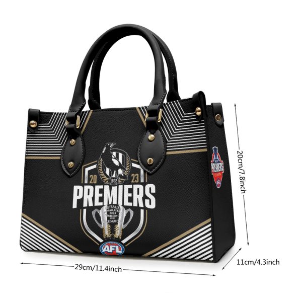 2023 AFL Premiers Collingwood FC Leather HandBag - TANTN 2620