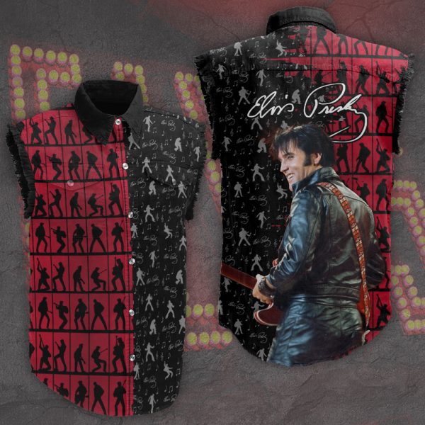 Elvis Presley 3D Lightweight Sleeveless Denim Shirt - HOATT 3845