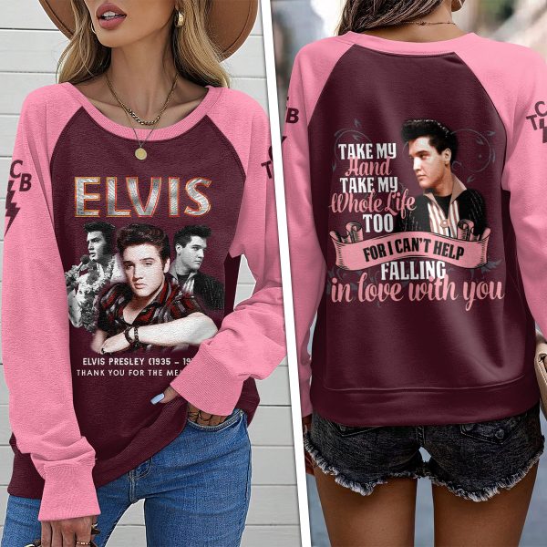 Elvis Presley Round Neck Raglan Sleeve Sweatshirt – VANDH 1414