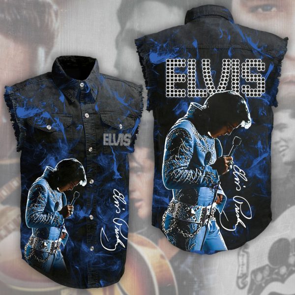 Elvis Presley 3D Lightweight Sleeveless Denim Shirt - HOATT 3846