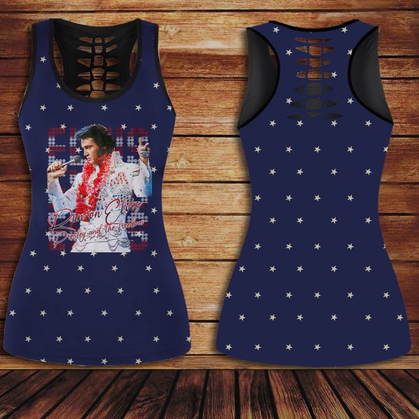 Elvis Presley Hollow Tank Top Leggings - TANTN 2800