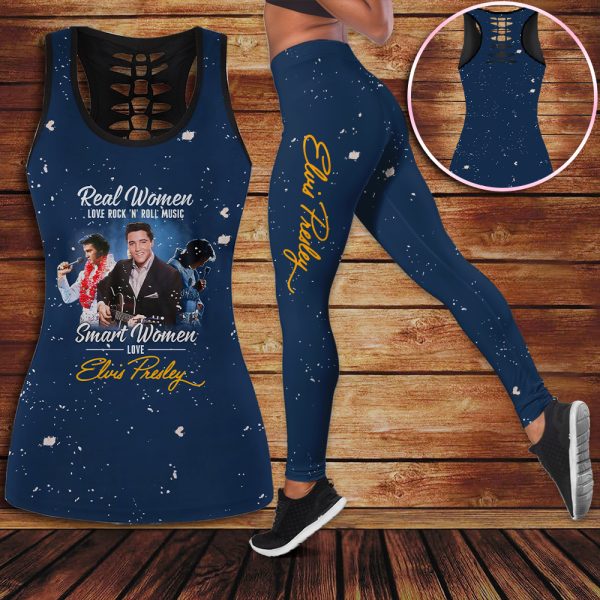 Elvis Presley Hollow Tank Top Leggings - TANTN 2799