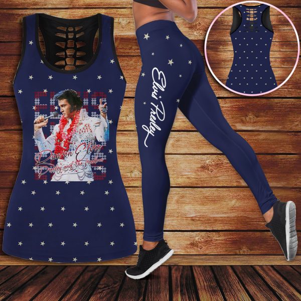 Elvis Presley Hollow Tank Top Leggings - TANTN 2800