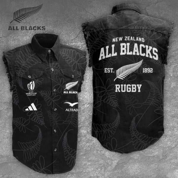 New Zealand x Rugby World Cup 3D Lightweight Sleeveless Denim Shirt - VANDH 1344