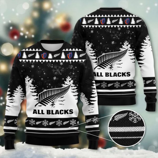 New Zealand National Rugby Union Team All Blacks 3D Ugly Sweater - TANTN 2846