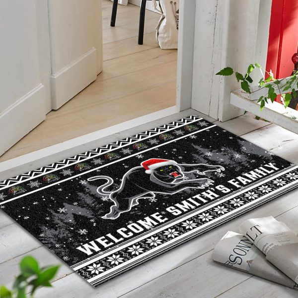 Personalized Penrith Panthers Rubber Base Doormat - TANTN 2933