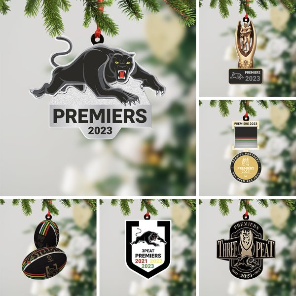 6PCS Penrith Panthers 2-Side Printed Acrylic Ornament Set - TANTN 2848