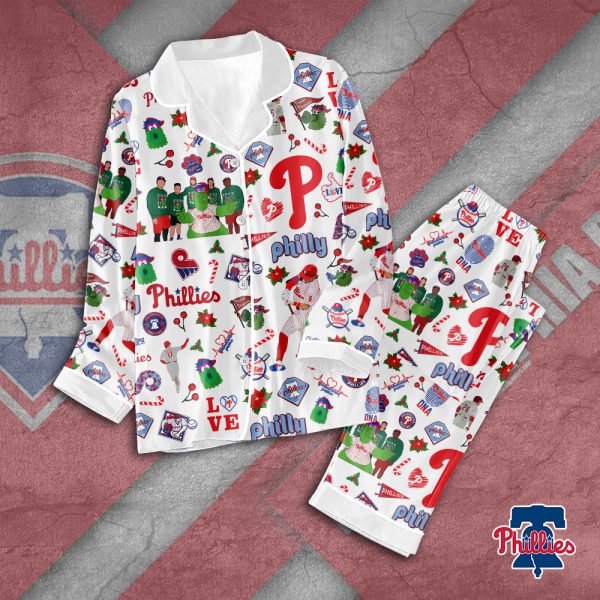 Philadelphia Phillies Button Down Pajamas Set – TANTN 2789