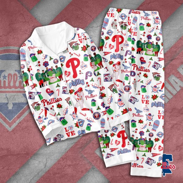 Philadelphia Phillies Button Down Pajamas Set – TANTN 2789