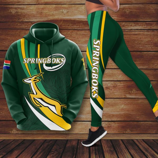 South Africa National Rugby Union Team Springboks 3D Hoodie Leggings - VANDH 1484