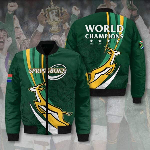 South Africa National Rugby Union Team Springboks 3D Bomber Jacket - VANDH 1464