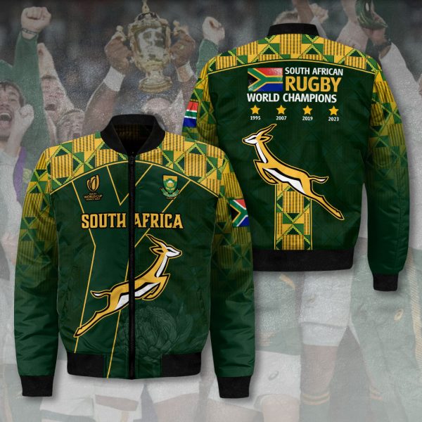 South Africa National Rugby Union Team Springboks 3D Bomber Jacket - VANDH 1467