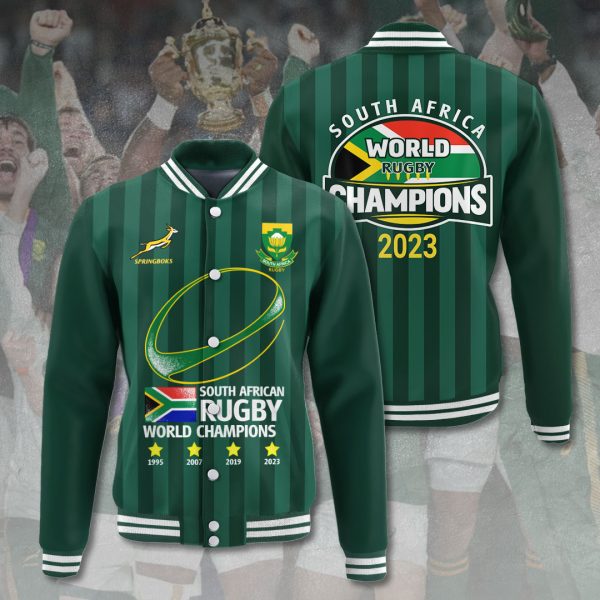 South Africa National Rugby Union Team Springboks Varsity Jacket - VANDH 1463