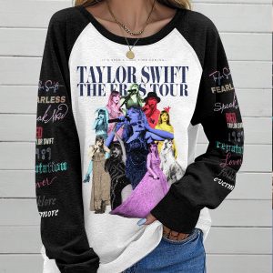 Taylor Swift Round Neck Raglan Sleeve Sweatshirt – VANDH 1395