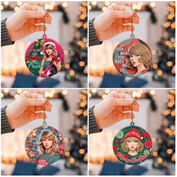 4PCS Taylor Swift 2-Side Printed Acrylic Ornament Set - TANTN 2869