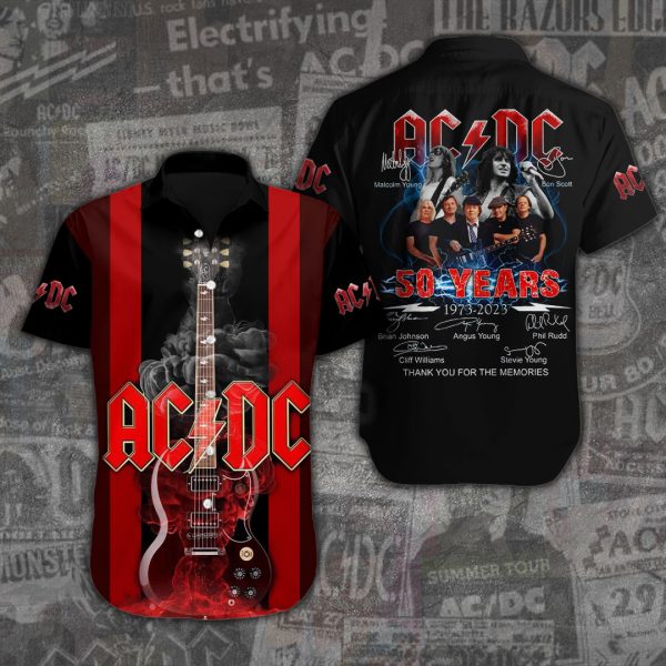 AC/DC Short Sleeve Dress Shirt - ANHNV 3160