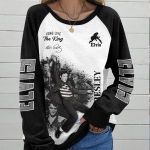 Elvis Presley Round Neck Raglan Sleeve Sweatshirt – ANHNV 3161