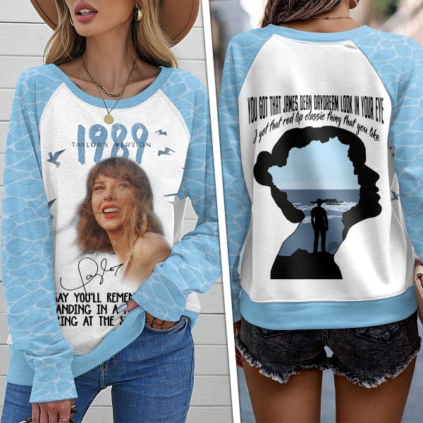 Taylor Swift Round Neck Raglan Sleeve Sweatshirt – ANHNV 3162