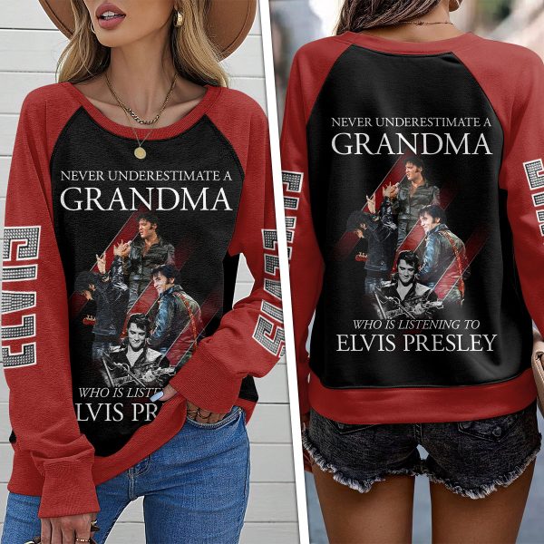 Elvis Presley Round Neck Raglan Sleeve Sweatshirt – ANHNV 3163