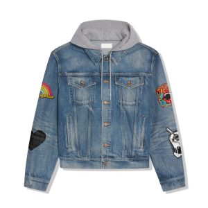 The Rolling Stones Women's Denim Hood Jacket - ANHNV 3172