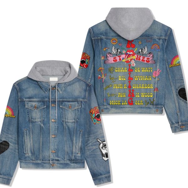 The Rolling Stones Women's Denim Hood Jacket - ANHNV 3172