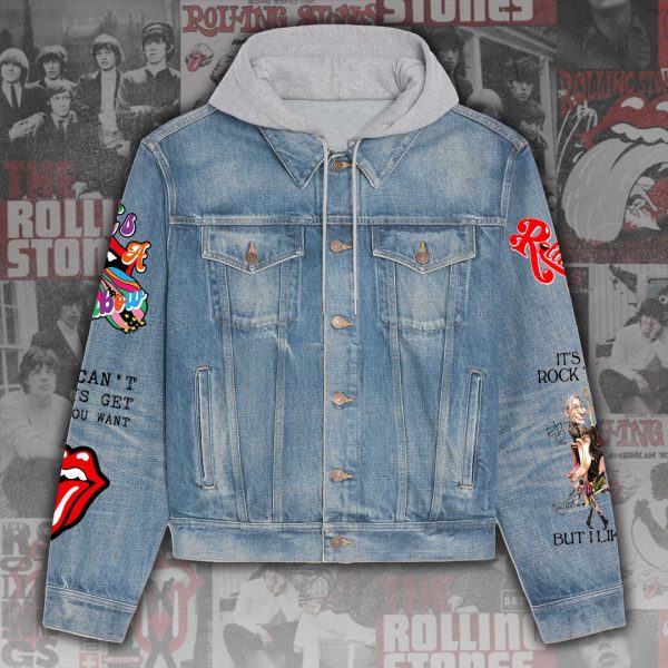 The Rolling Stones Women's Denim Hood Jacket - ANHNV 3173