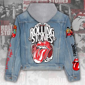 The Rolling Stones Women's Denim Hood Jacket - ANHNV 3185