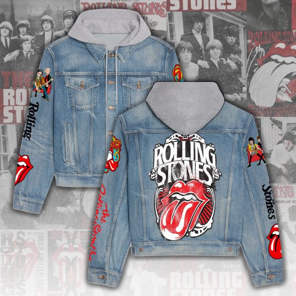 The Rolling Stones Women's Denim Hood Jacket - ANHNV 3185