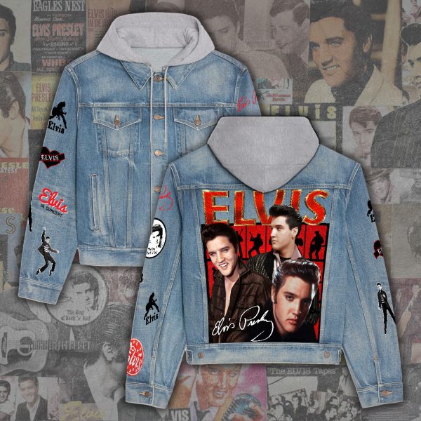 Elvis Presley Women's Denim Hood Jacket - ANHNV 3196