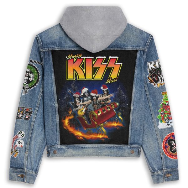 Kiss Band Women's Denim Hood Jacket - ANHNV 3203